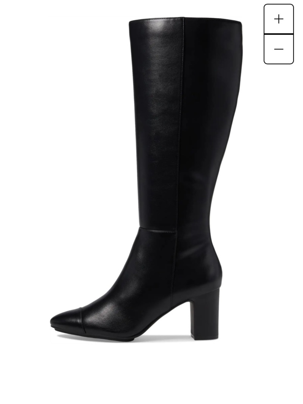 Anne Klein Black Knee-High Block Heel Boots